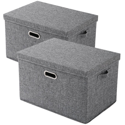 Multipurpose Foldable Storage Box with Lid, Medium / Large / Extra Large, Grey