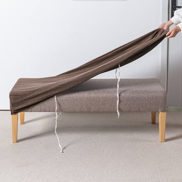Nestiva Series 200gsm Knitting Jacquard Bench Cover - Chocolate Brown