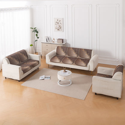 LoomVerse Quilted Sofa Cover Set Washable Sofa Panel for Seat & Back - Autumn Drape