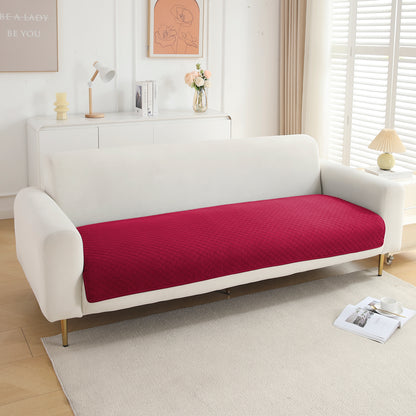 Polyester Quilted Sofa Cover Mats, Maroon