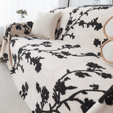 Buy Botanical Vine Noirea Series Luxury Plush Sofa Throw for Complete Sofa | HOKIPO