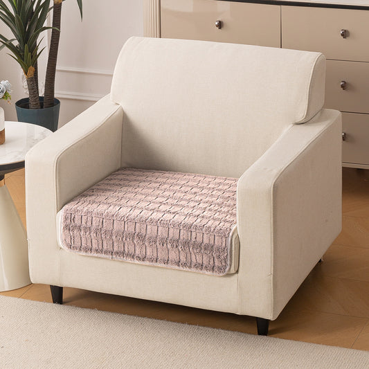 Premium Plush Anti Slip Sofa Mat for 1/2/3 Seater, Beige