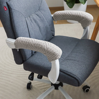 170gsm Jacquard Armrest Covers for Office Chair (Zipper Style), 1 Pair, Taupe Brown