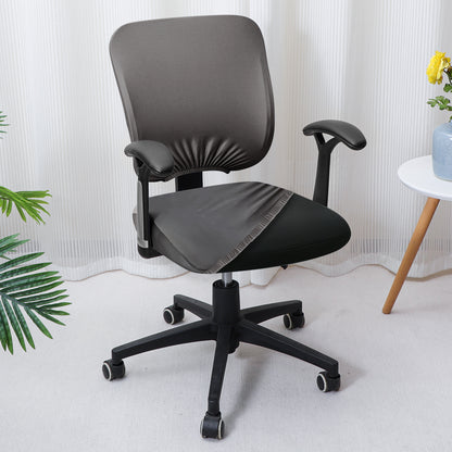 Office Chair Cover for Task Chair – 140 GSM Stretchable Fabric – Washable & Anti-Slip – Fits Small Office Chairs Without Headrest, Grey