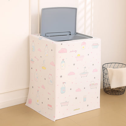 Waterproof Front Load / Top Load Washing Machine Cover | PEVA Dustproof Protective Cover for 6kg, 6.5kg, 7kg & 7.5kg Fully Automatic Machines, Whimsical Bottles