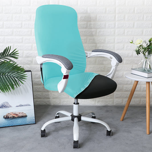 Office Chair Cover for Desk Chair (Mid-Back) – 140 GSM Stretch Fabric – Washable, Durable & Anti-Slip – Fits Mid-Back Office Chairs, Sky Blue