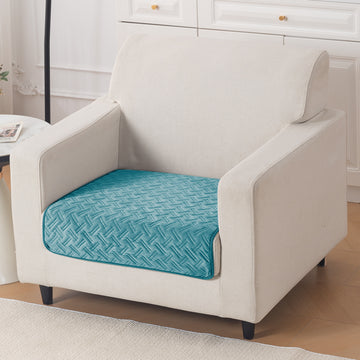 Softline Quilted Sofa Cover Mat, Teal Blue