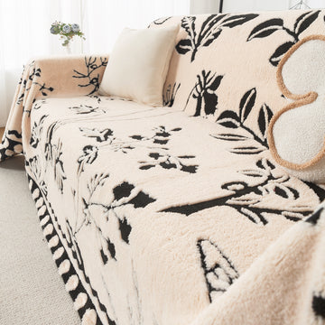 Buy Butterfly Garden Noirea Series Luxury Plush Sofa Throw for Complete Sofa | HOKIPO
