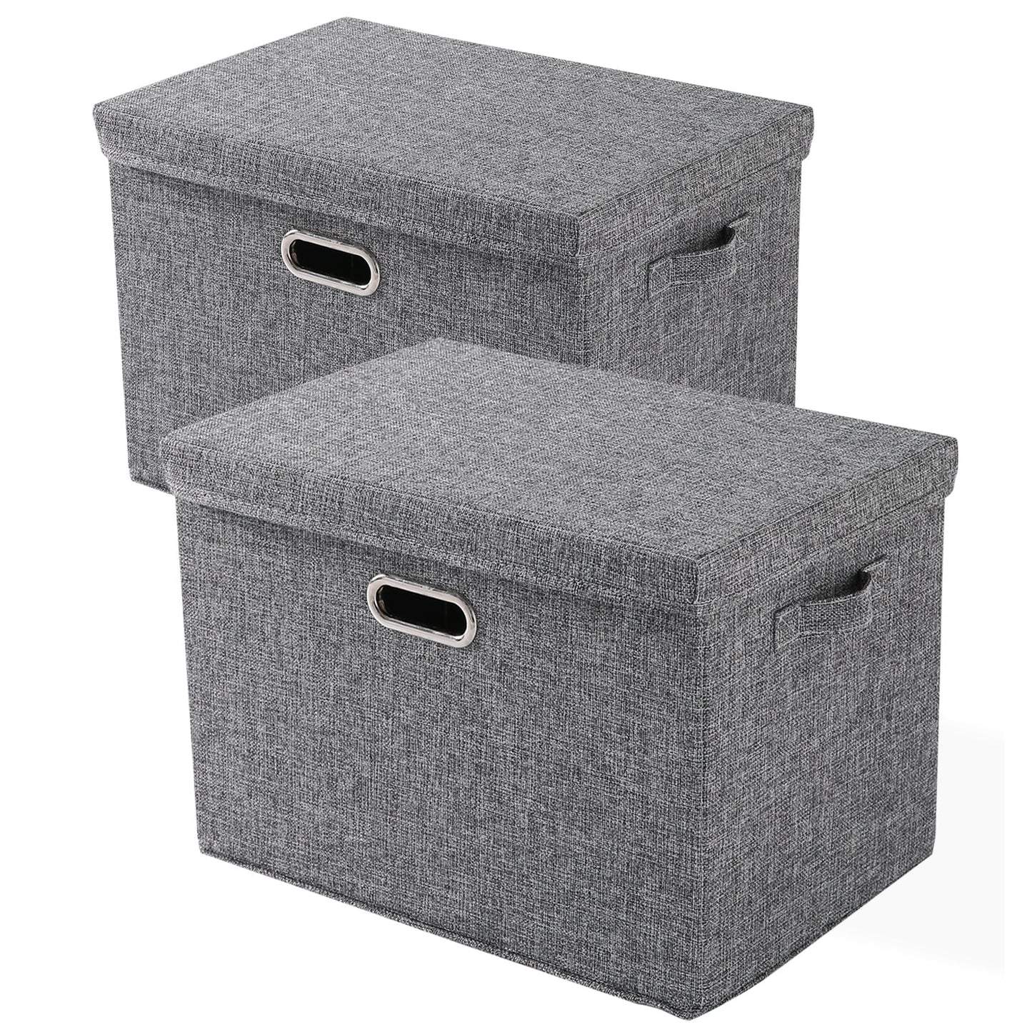 Multipurpose Foldable Storage Box with Lid, Medium / Large / Extra Large, Grey