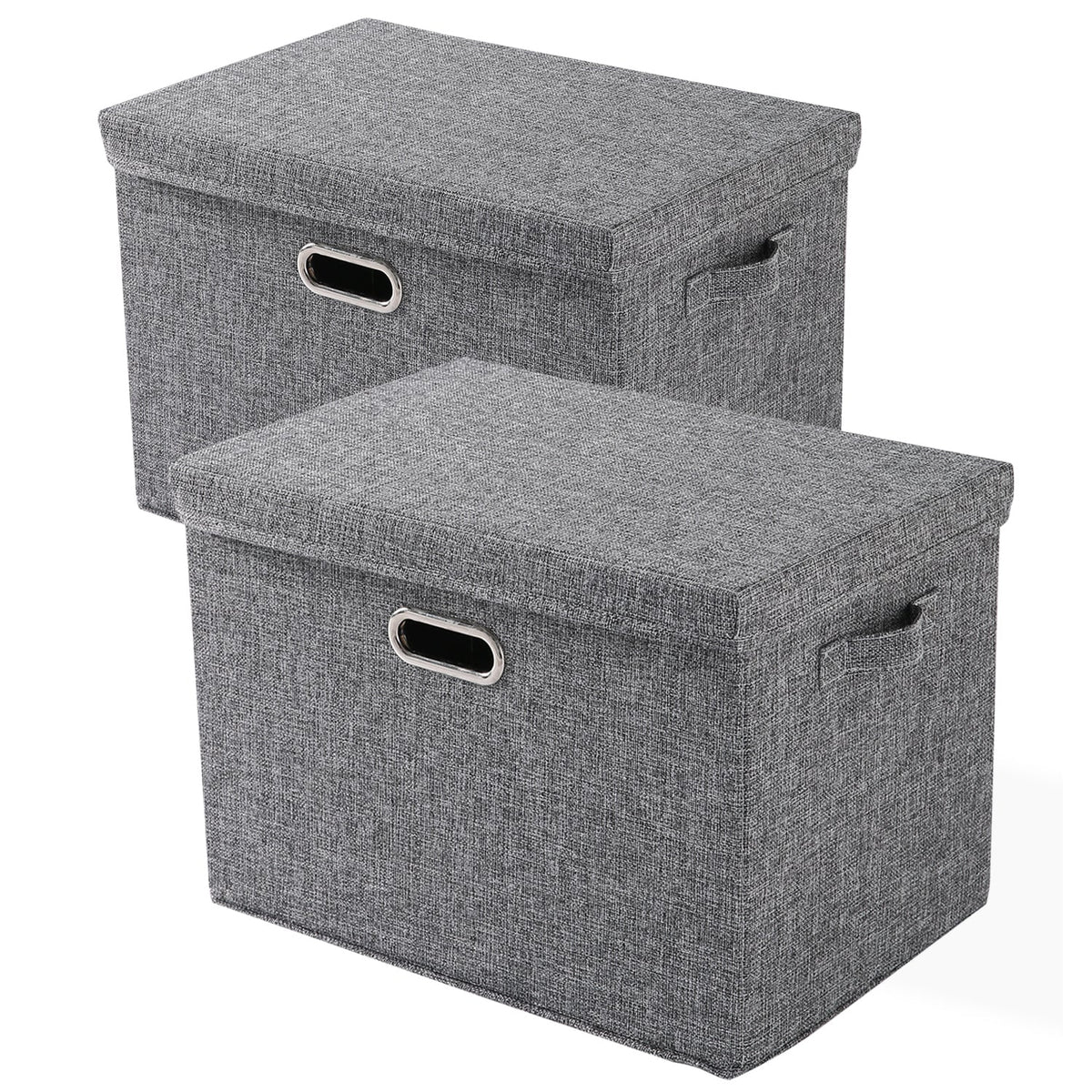 Multipurpose Foldable Storage Box with Lid, Medium / Large / Extra Large, Grey