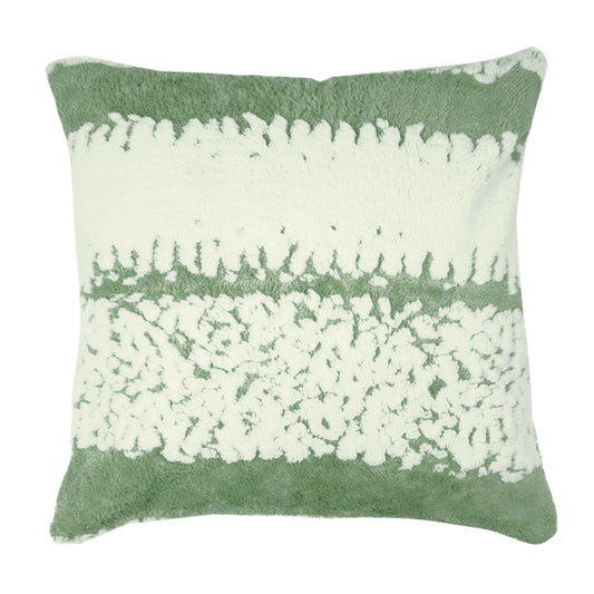 Luxury Wavy Plush Cushion Cover for Sofa - Pistachio Green