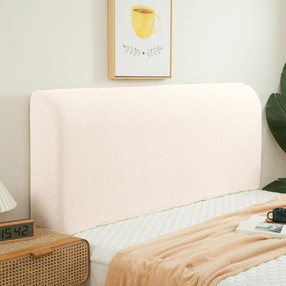 HOKIPO Jacquard Stretchable Bed Headboard Cover, Cream