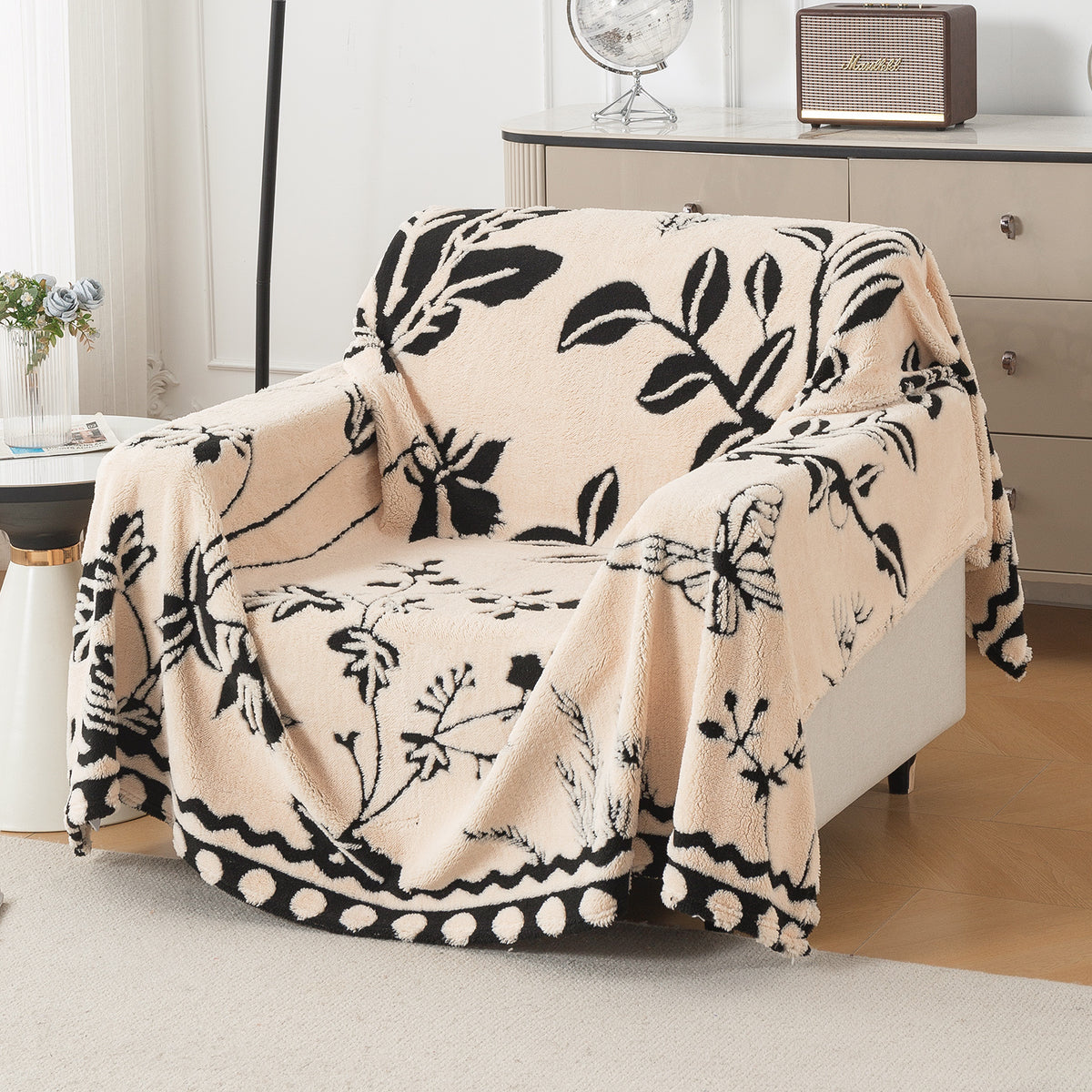 Buy Butterfly Garden Noirea Series Luxury Plush Sofa Throw | HOKIPO