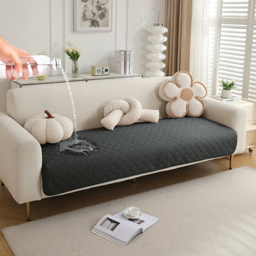 Drylin Quilted Sofa Cover Mat, Grey