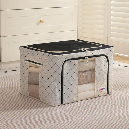 Folding Cloth Storage Box and Organizer for Wardrobe - Ivory Noir