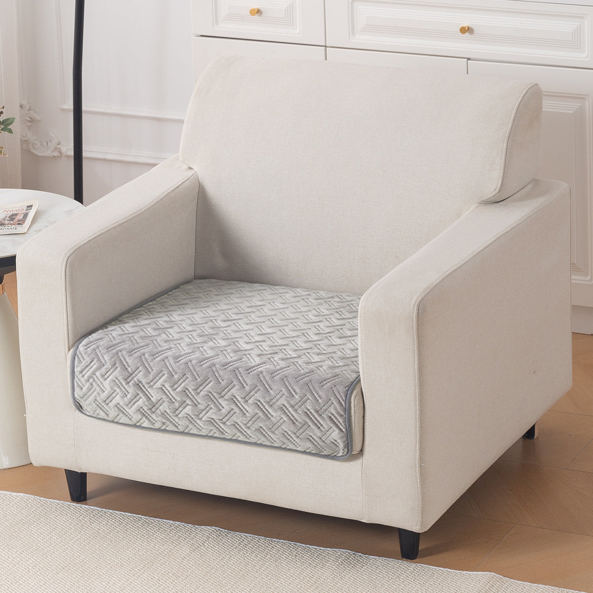 Softline Quilted Sofa Cover Mat, Arctic Grey