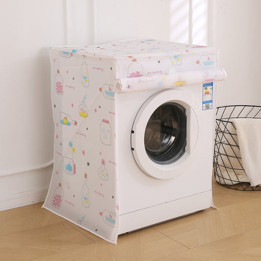 Waterproof Front Load / Top Load Washing Machine Cover | PEVA Dustproof Protective Cover for 6kg, 6.5kg, 7kg & 7.5kg Fully Automatic Machines, Whimsical Bottles