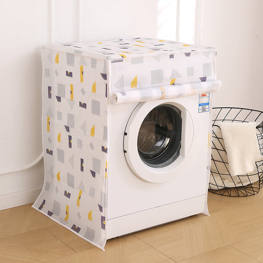 Waterproof Front Load / Top Load Washing Machine Cover | PEVA Dustproof Protective Cover for 6kg, 6.5kg, 7kg & 7.5kg Fully Automatic Machines, Geometric Abstract