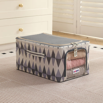 Foldable Cloth Storage  Box Organizer for Wardrobe - Ash Mirage
