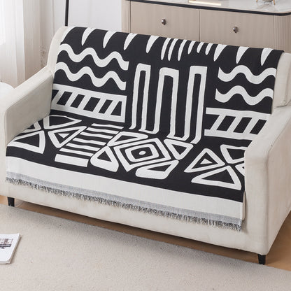 Urban Tribe Premium Chenille Fabric Sofa Cover, Black