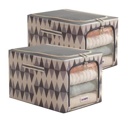 Foldable Cloth Storage  Box Organizer for Wardrobe - Ash Mirage