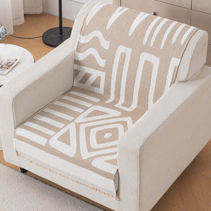 Urban Tribe Premium Chenille Fabric Sofa Cover, Beige