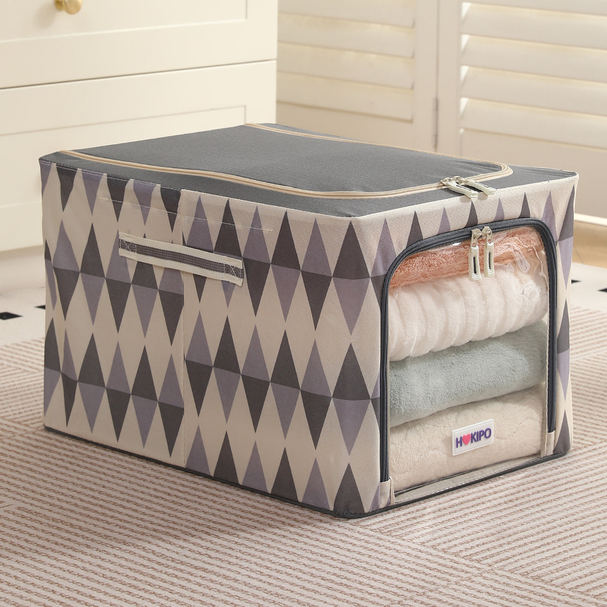 Foldable Cloth Storage  Box Organizer for Wardrobe - Ash Mirage