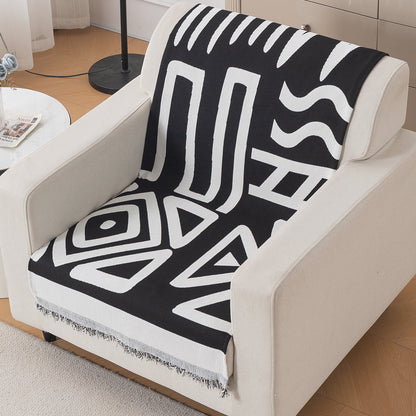 Urban Tribe Premium Chenille Fabric Sofa Cover, Black