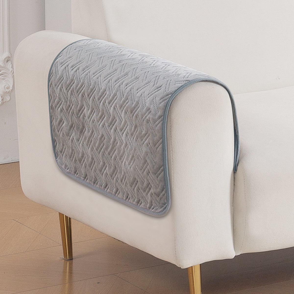 Softline Quilted Sofa Cover Mat, Arctic Grey
