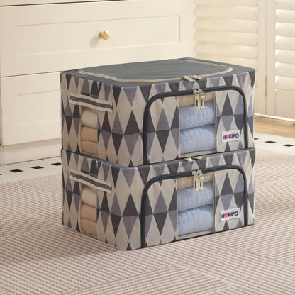 Folding Cloth Storage Box and Organizer for Wardrobe - Ash Mirage