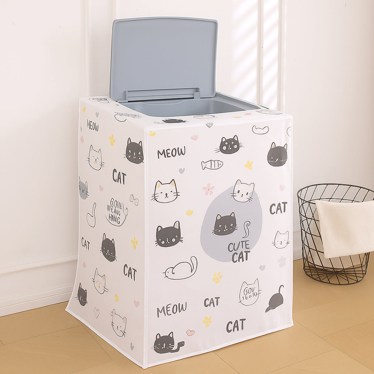 Buy Playful Cats Print washing machine ka cover | Hokipo