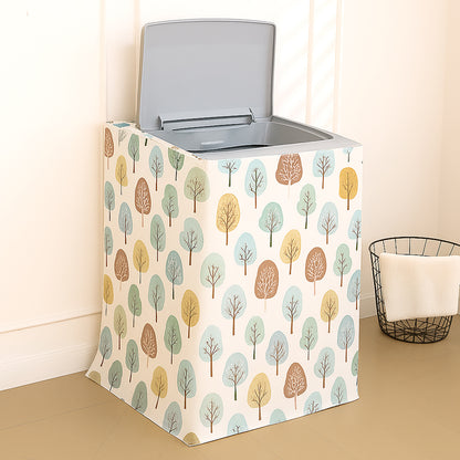 Waterproof Front Load / Top Load Washing Machine Cover | PEVA Dustproof Protective Cover for 6kg, 6.5kg, 7kg & 7.5kg Fully Automatic Machines, Nature Trees