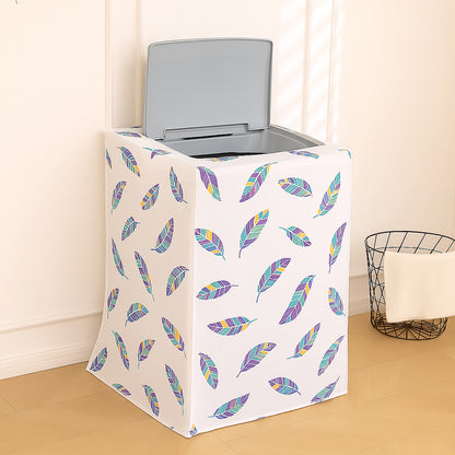 Waterproof Front Load / Top Load Washing Machine Cover | PEVA Dustproof Protective Cover for 6kg, 6.5kg, 7kg & 7.5kg Fully Automatic Machines, Boho Feathers