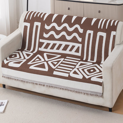 Urban Tribe Premium Chenille Fabric Sofa Cover, Chocolate Brown