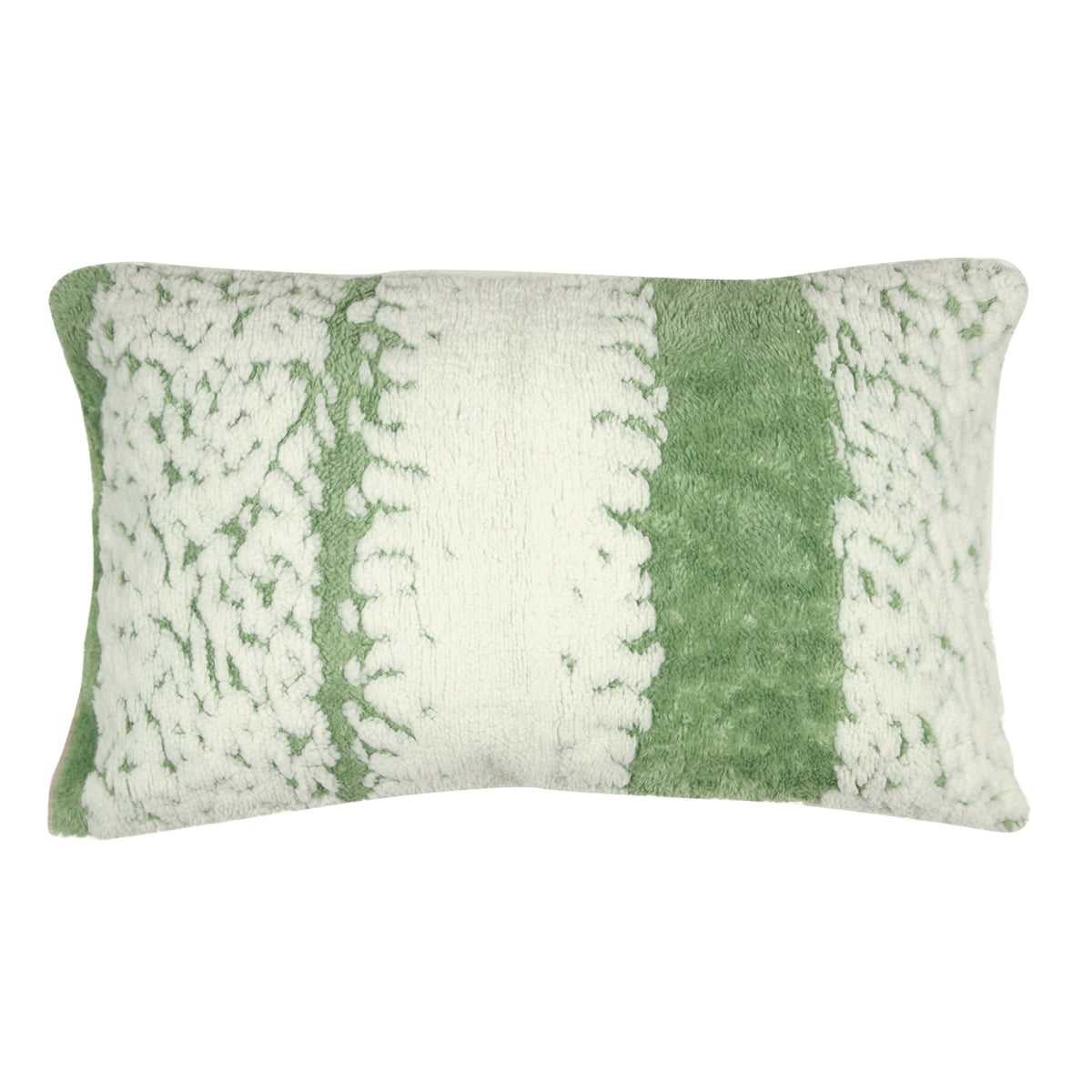 Luxury Wavy Plush Cushion Cover for Sofa - Pistachio Green - Pack of 2