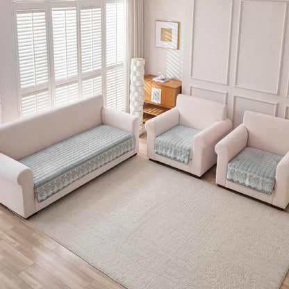 BelleLace Series 5-Seater Sofa Cover (3+1+1), Cloud Grey