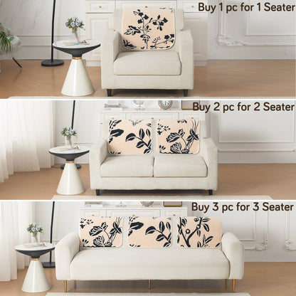 Luxury Plush Sherpa Anti-Slip Sofa Cover Mat, 'Noirea Series'| Butterfly Garden