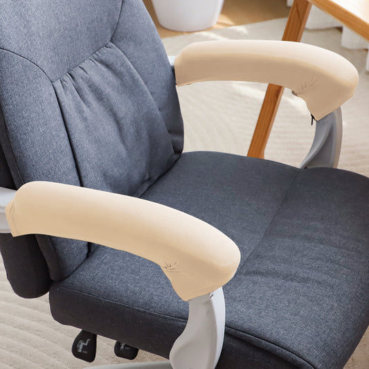 140gsm Armrest Covers for Office Chair (Zipper Style), 1 Pair, Beige