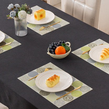 Color Splash PVC Mats for Dining Table, Bubble - Lemon Yellow