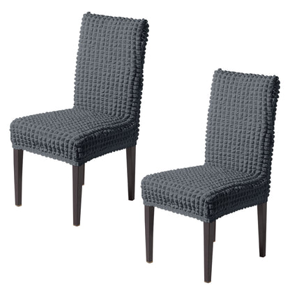 Aria Nova Bubble 280 GSM Dining Chair Cover Set of 1/2/4/6, Dark Grey