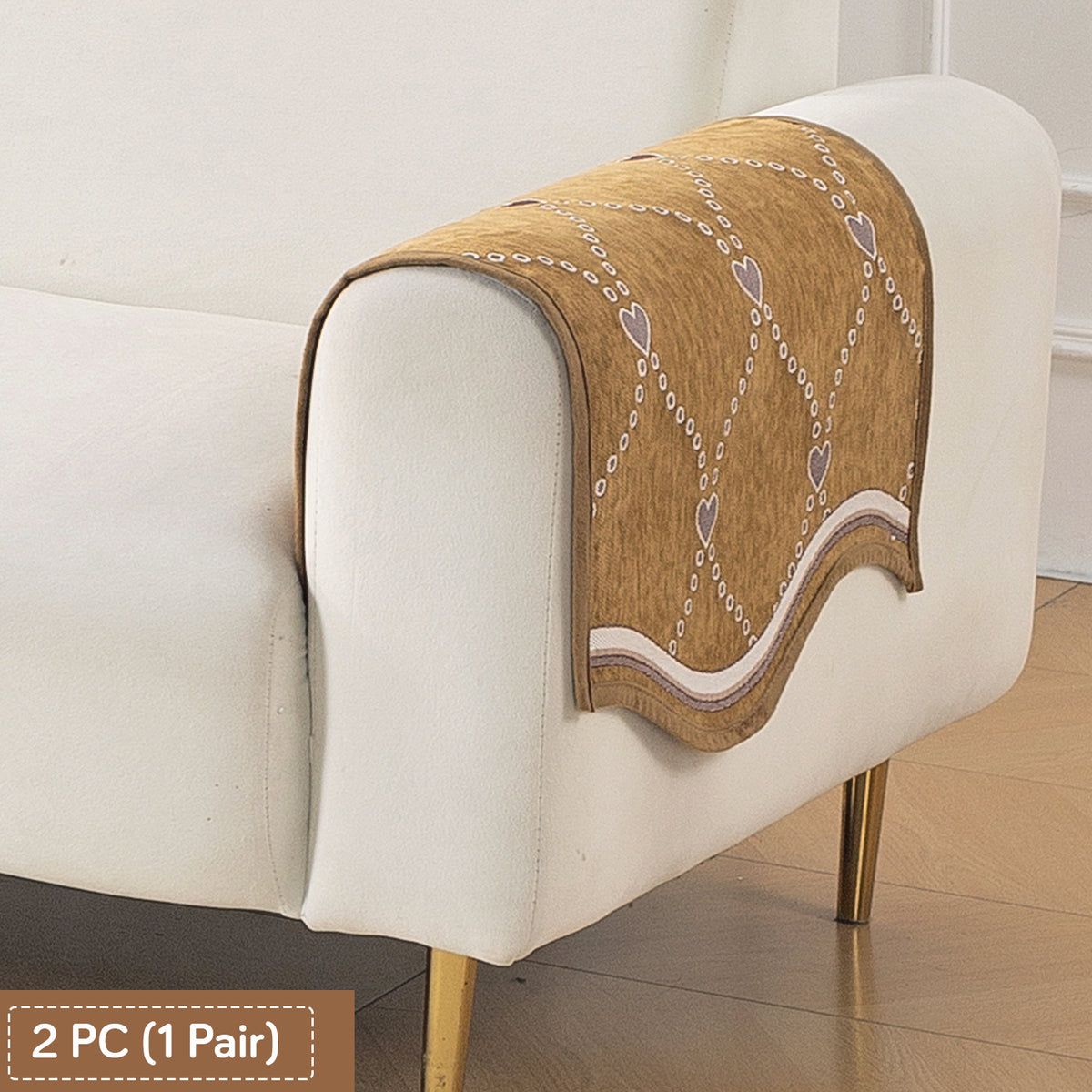 Serene Curves Sofa Cover Mat, Love Trails