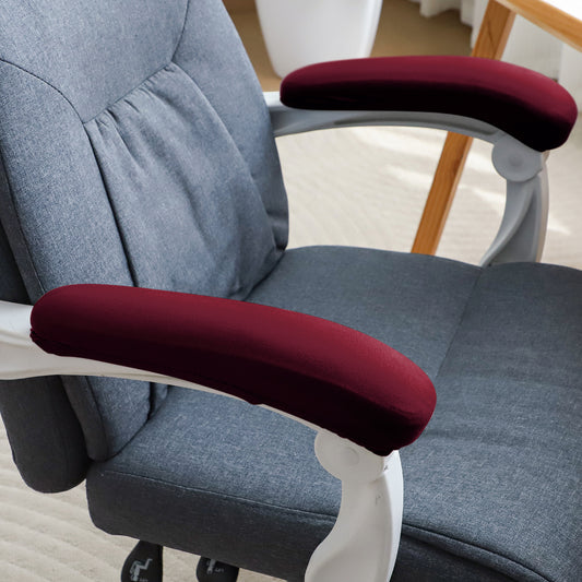140gsm Armrest Covers for Office Chair (Elastic Style), 1 Pair, Burgundy