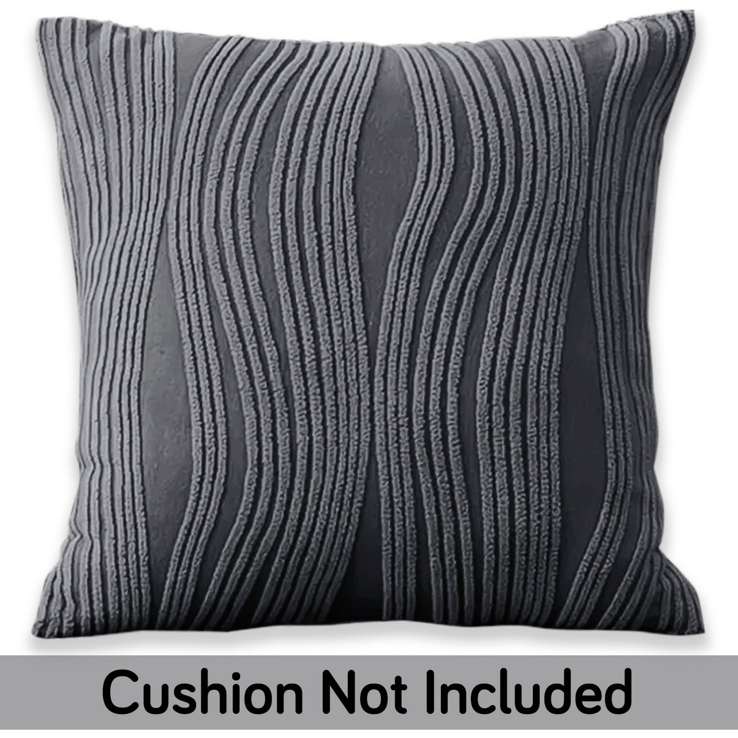 Nestiva Series Premium Knitting Jacquard Sofa Cushion Cover - Porpoise Grey