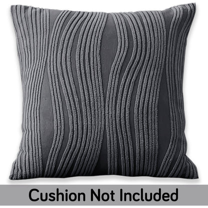 Nestiva Series Premium Knitting Jacquard Sofa Cushion Cover - Porpoise Grey