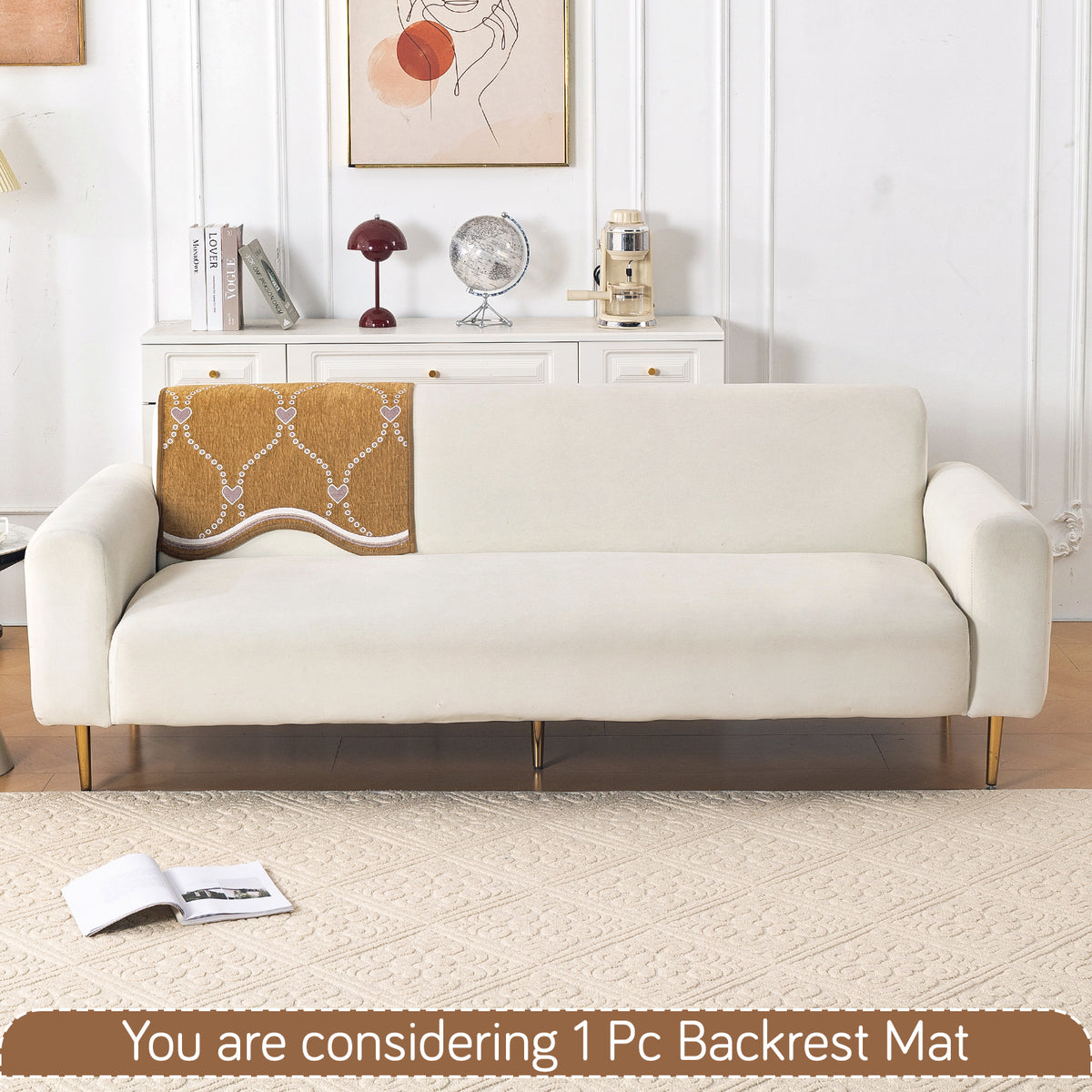 Serene Curves Sofa Cover Mat, Love Trails