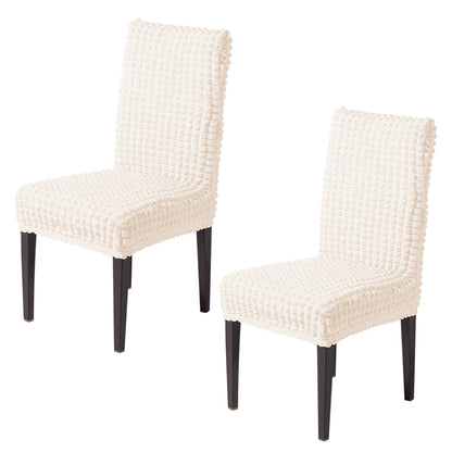 Aria Nova Bubble 280 GSM Dining Chair Cover Set of 1/2/4/6, Light Cream