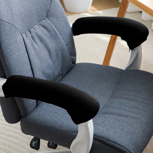 140gsm Armrest Covers for Office Chair (Zipper Style), 1 Pair, Black