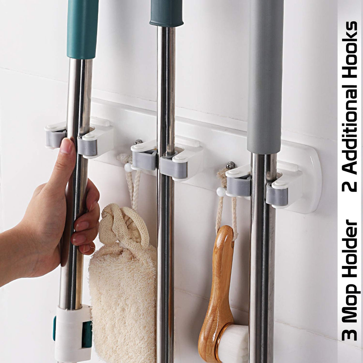Wall Mounted Broom Mop Holder​ | HOKIPO