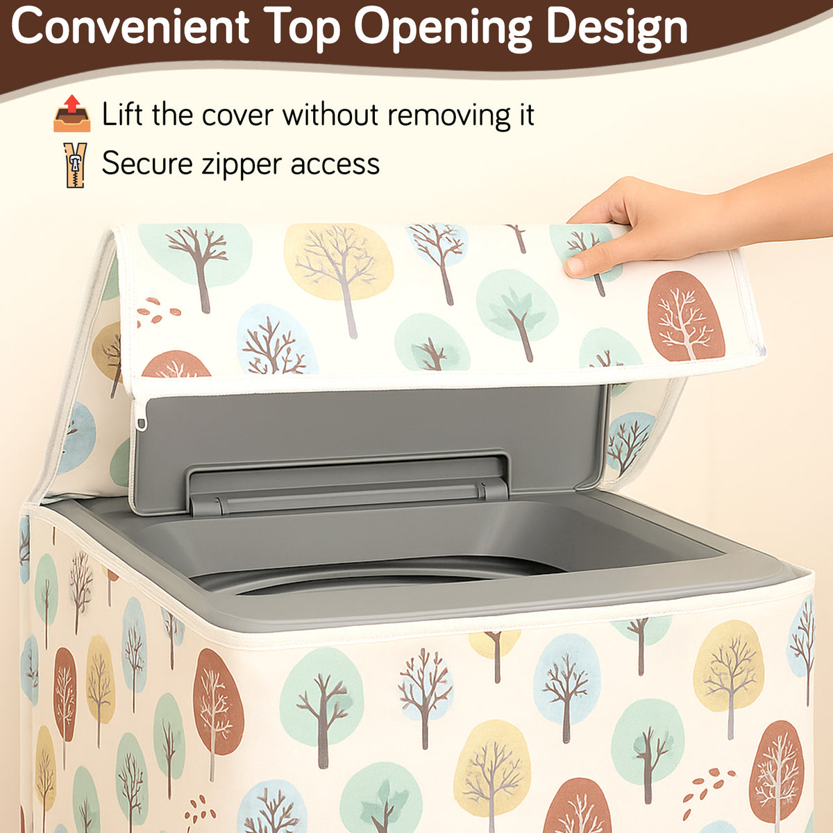 Buy Nature Trees Print washing machine cover front load 8kg size | Hokipo