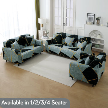 Abstract Geometry Print elastic sofa cover sets for 1,2,3,4,5 & 7 seater sofas